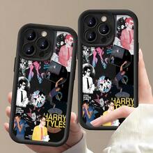 Tema disco rosa y azul de Harry Stylesfunda de teléfono Fundas compatibles con ,Apple,VIVO,OPPO,,, y Honor.Fabricadas en silicona TPU,ofrecen protección contra golpes y caídas.regalos para mamá - Negro - Ver 3
