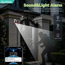RecorGood 1pc Owl-Shaped Security Camera, Clear Night Vision, 355° Horizontal Rotation & 90° Vertical Rotation, Two-Way Audio, Motion Tracking, Suitable For Home & Outdoor Monitoring, Supports SD Card/Cloud Storage (Max 128GB) - Black and White - View 7