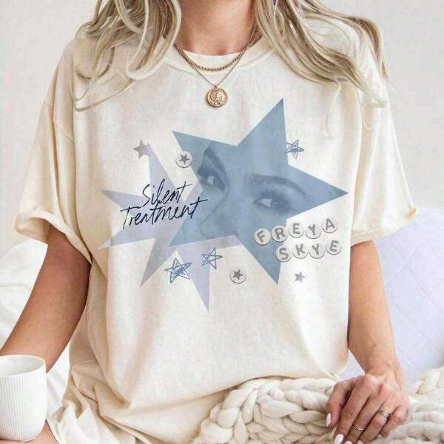 Camiseta de modaZombies Nova Bright Shirts Freya Skye Silent Treatment Tee Stars Align Tour 2026 Festival Shirt Dawn Of The Vam,Camisetas conmemorativas, productos de anime japonés, conjuntos para padres e hijos, artículos para el Día de San Valentín, camisetas gráficas para hombre, camisetas gráficas para mujer, camisas - Blanco - Ver 1
