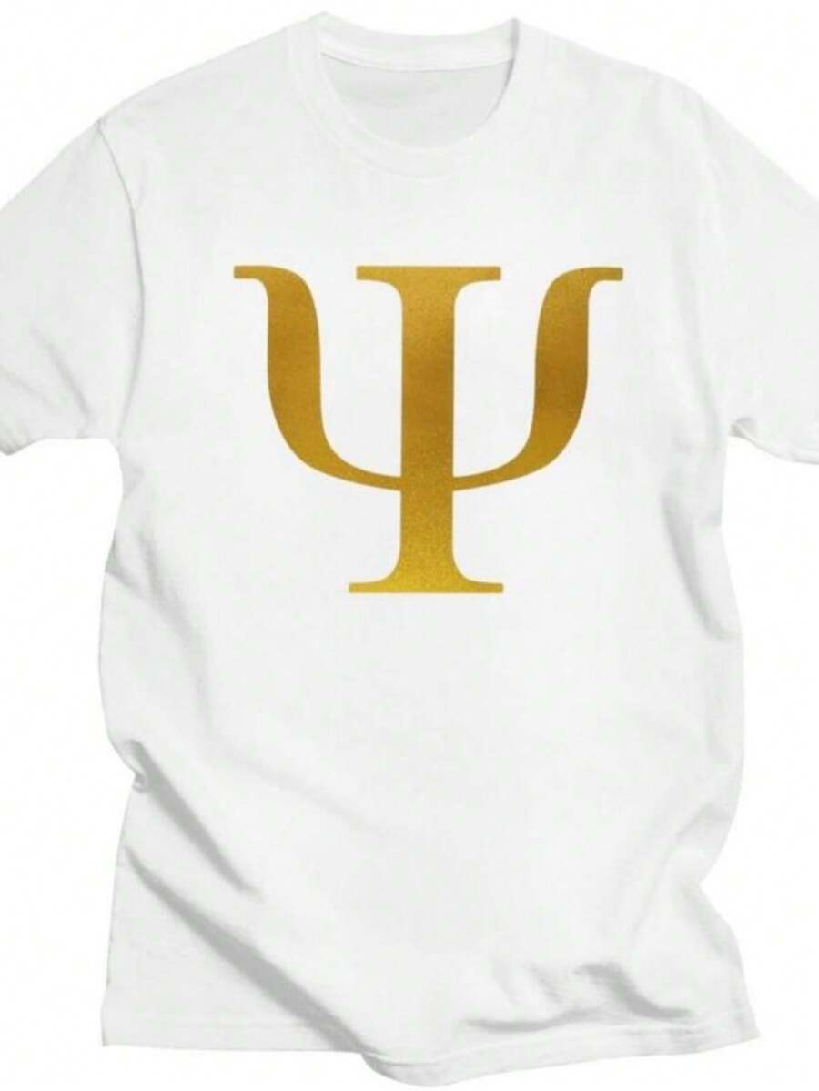 blusas para mujer Custom Classic Gold Psychology Symbol T Shirts Men Women Psychologist Teacher Gift Tee Tops Pure Cotton Slim Fit Tshirt - Blanco - Ver 1