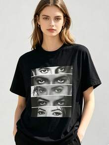 Classic Michael Jacksons King Of Pops-ShirtMen Fashion Rock-ShirtPunk Pullover-ShirtValue Hot-ShirtSuitable Fans (1),Summer-Shirts, Rock Style, Matching Family Outfits, A Must-Have Band Fans, Popular Music, K-,Swag,Katseye,2000s Style,Schwarzes Oberteil,Sommer Shirt,Damen,Men's-Shirt - màu đen - Xem 1
