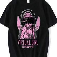 Sudaderas de Anime y Manga, Camiseta para Amantes de Anime, Camiseta Gráfica de Anime, Camiseta de Anime a la Moda, Camiseta Vintage Especial Unisex de Anime |   Diseño exquisito |   Suelto y cómodo |   Fácil de combinar | - Negro 2 - Ver 1
