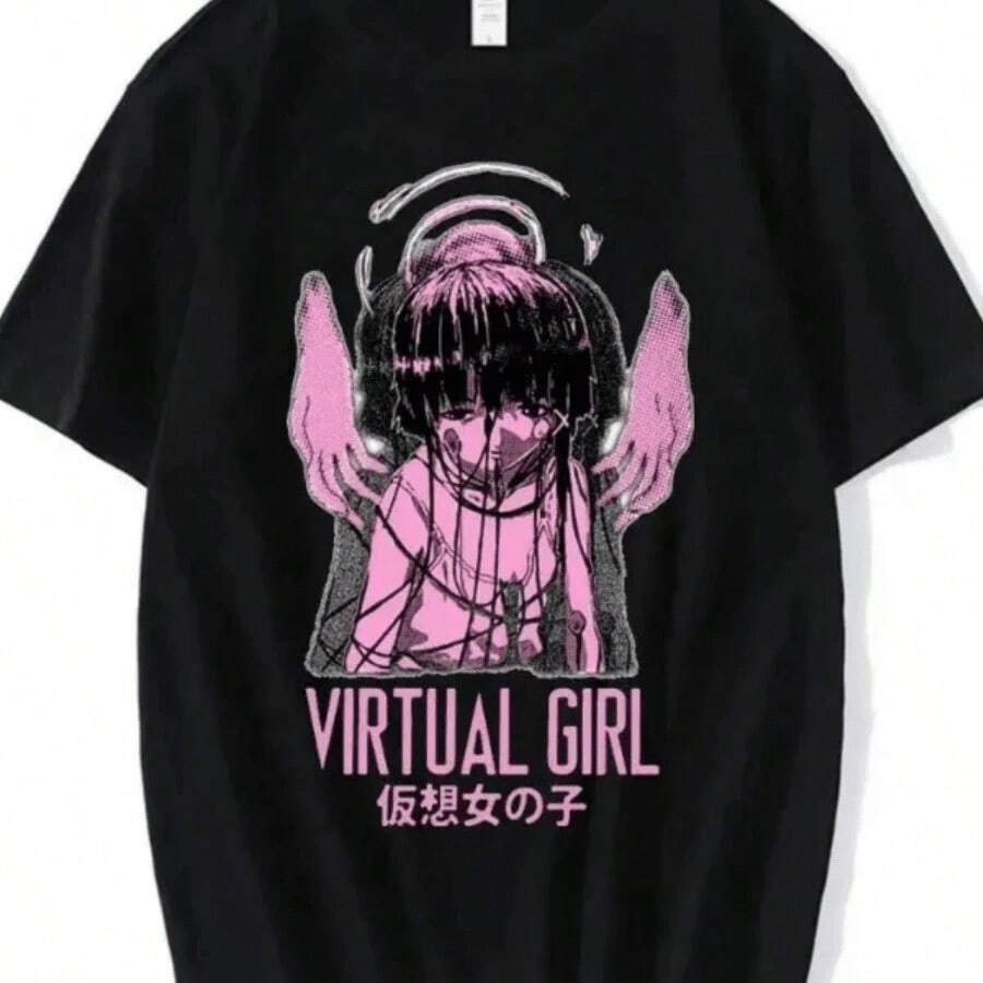 Sudaderas de Anime y Manga, Camiseta para Amantes de Anime, Camiseta Gráfica de Anime, Camiseta de Anime a la Moda, Camiseta Vintage Especial Unisex de Anime |   Diseño exquisito |   Suelto y cómodo |   Fácil de combinar | - Negro 2 - Ver 1