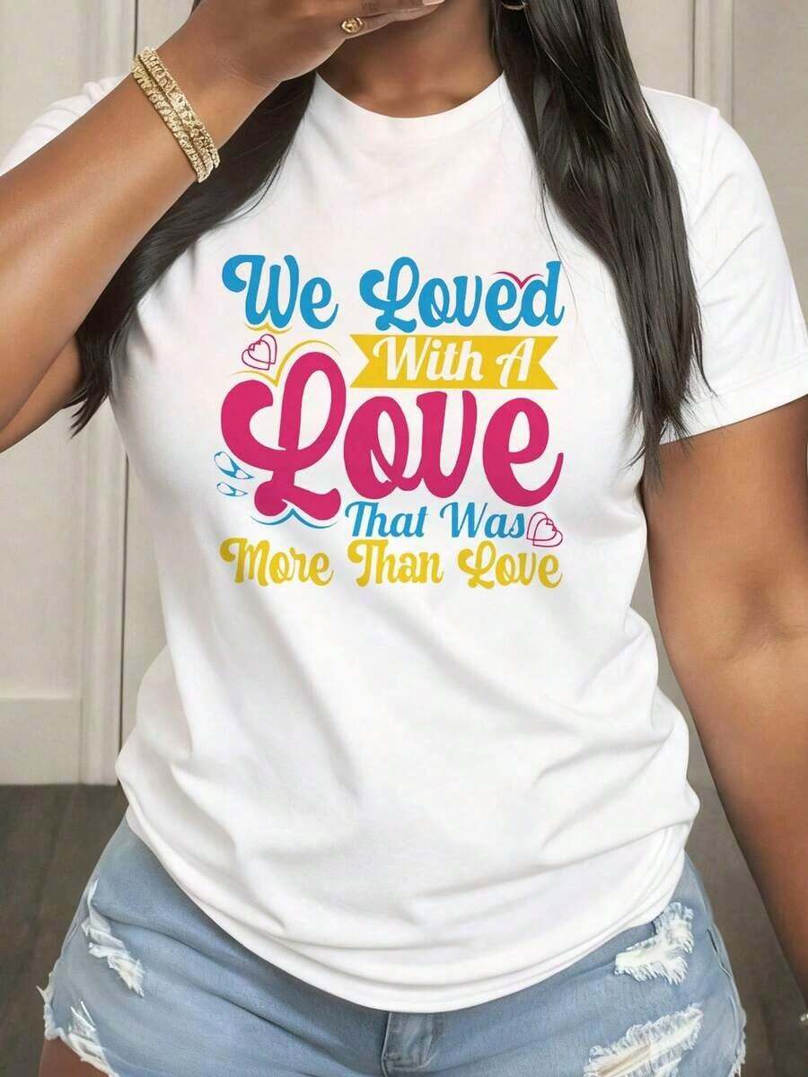 Women's Casual Short Sleeve T-Shirt With Round Neck And Romantic Graphic Print, Spring-Summer, Everyday Style, Casual Wear, Holiday Gift, Fashion - 白色 - 查看 1