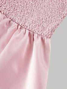 MOD Vestido midi sin tirantes con lazo en rosa para mujer, vestido formal, vestido de graduación, vestido rosa, vestido, vestido de dama de honor - Rosa - Ver 4