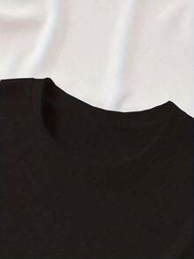 ComfortableCamiseta de cuello redondo para mujer con estampado de girasoles, notas musicales y texto de profesor de música, manga corta, ropa casual para atuendos diarios y regalos. Adecuada - Negro - Ver 4
