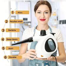 Steam Cleaner - Includes 12 Accessories, Multi-Functional High-Pressure Steam Cleaner, Suitable For Home Kitchens, Sofas, Clothing, Floors, Furniture, And Car Interior Cleaning, White Model - 查看 4
