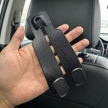 1pc/2pcs/4pcs Hidden Dual Hook Car Headrest Hook, Double Plastic Reinforced, Strong Load-Bearing Capacity, Anti-Slip Back Seat Storage Organizer, Universal Car Interior Accessory. Suitable For Hanging Handbags And Shopping Bags, Car Supplies - Multicolor - View 11