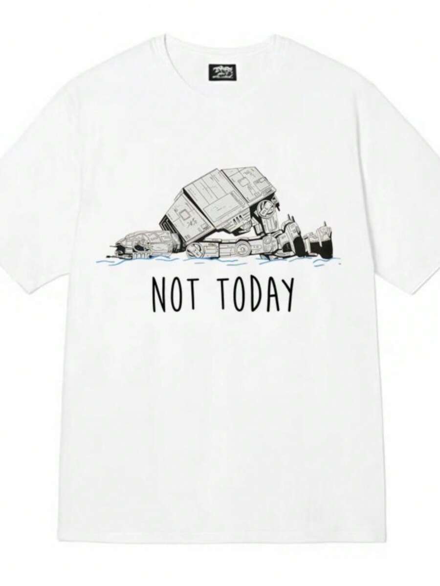 Women's Blouses Funny At Walker Not Today Harajuku T Shrits Graphics Print Mens Women Tee Shirt High Quality Short Sleeves Streetwear Teenagers - 白色 - 查看 1