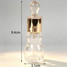 6ml/12ml Travel Size Clear Glass Dropper Bottle, Gold Cap Refillable Leakproof Empty Essential Oil Perfume Serum Bottle, Portable Cosmetic Container With Free Funnel For DIY Skincare Sample Storage - Multicolor - View 5