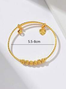 1 pieza Brazalete ajustable minimalista y versátil de oro y plata de moda para mujeres - Amarillo Oro - Ver 17