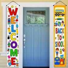 2件組歡迎開學裝飾派對掛旗套組-Welcome Ready To Learn 門口招牌套組,適用幼兒園、幼兒前置班、國小、國中、高中教室,戶外與室內裝飾布簾,適用門口、庭院、教室、居家 - 返校橫幅 - 查看 10