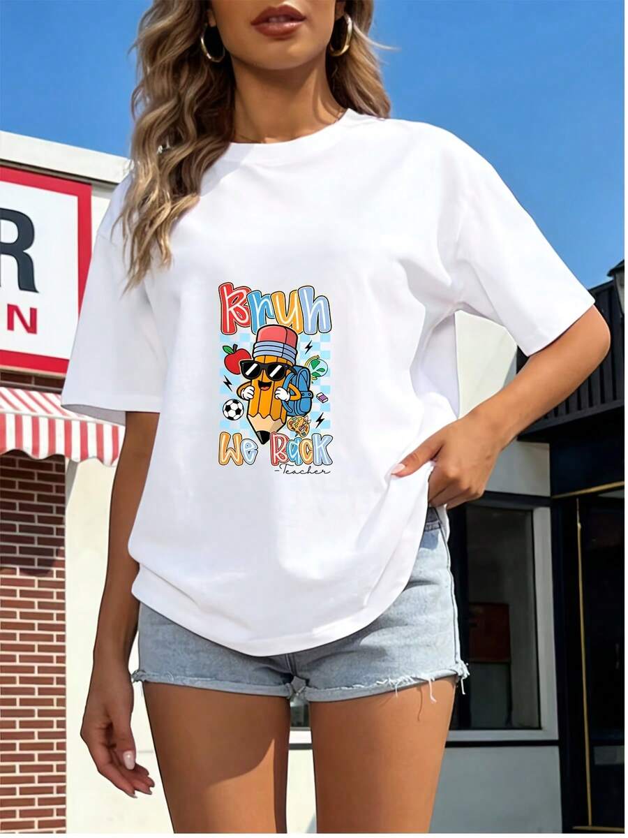 Camiseta PremiumKhuh We Ro Estilo Jardinero 180g - El regalo perfecto para amigos y familiares, una opción de estampado moderna para festivales de música de verano y eventos de team-building, cómoda y elegante para uso casual, ecológica. - Blanco - Ver 1