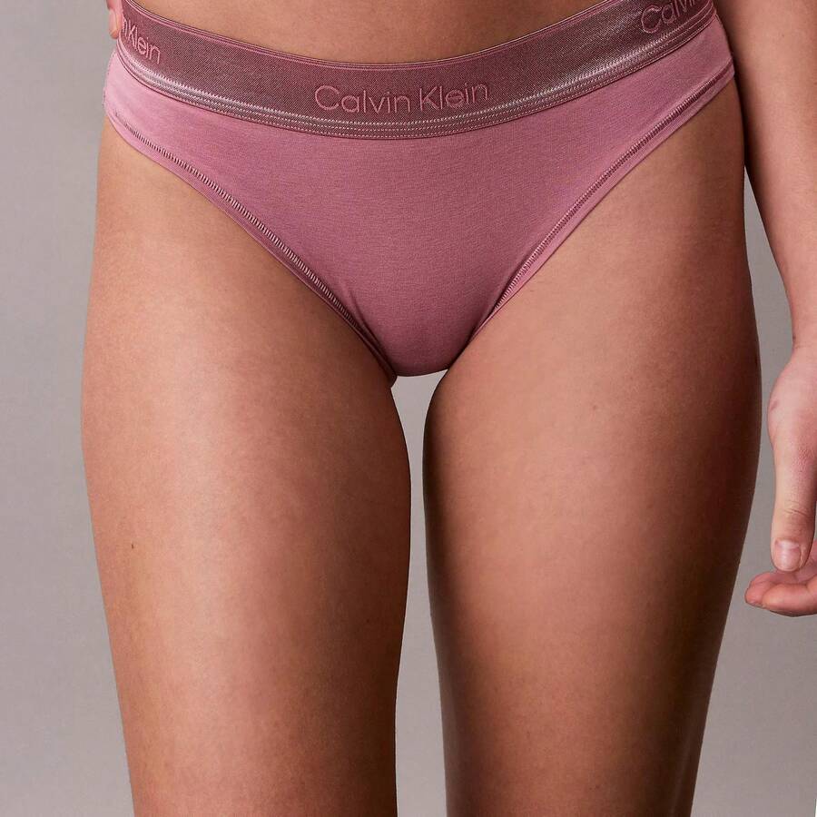 Calvin Klein Icon Cotton Modal Metallic Bikini QF8827 - Soft Mauve - View 1