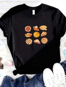 1 PcsVintage Calvin & Hobbes T-Shirt, Calvin Faces, Cartoon T-Shirt, Calvin And Hobbes, 90s Retro T-Shirt, Unisex180g 100% Cotton - Black 1 - 查看 2