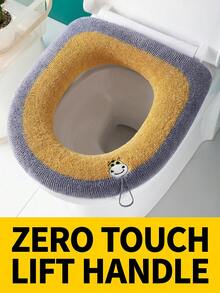 Minimalist Toilet Seat Cover Pads With Strap To Avoid Direct Bowl Contact Reusable Toilet Seat Covers For College Students Toilet Seat Pads Great For Hotel Stays Toilet Seat Cover Apartment Bathroom Accessories Travel Household Essentials - Multicolor - View 2