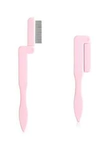 ronshadow 2pcs/Set Multifunctional Folding Steel Lash Comb, Eyebrow & Eyelash Grooming Brush, Portable Design For Makeup Novice - Multicolor - View 14