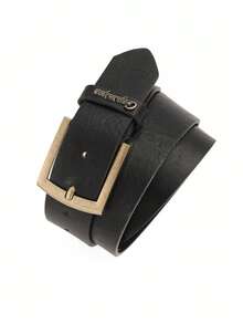 1pc Unisex Business Buckle PU Leather Belt, Suitable For Workplace Or Gift - BH1102 - View 11