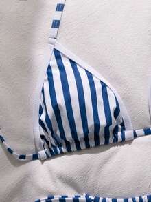 Women's Striped Sexy Bikini Swimwear Set, Fashionable And Comfortable, Suitable For Summer Vacation, Beach Leisure And Holiday Wear, Women's Summer Outfit - Multicolor - View 5