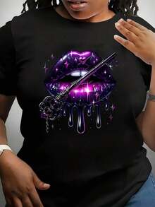 Women's Plus Size Casual T-Shirt With A Vintage-Style "I'M NOT RUDE" Graphic Print, Short Sleeves, Crew Neck, Comfortable And Suitable For Everyday Wear, Vacations And Outdoor Activities. 100% Cotton - 17 - 查看 1