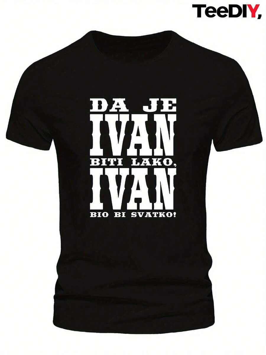 Camiseta de Hombre Talla Grande IVAN Crinkle, TALLA PLUS - Negro - Ver 1