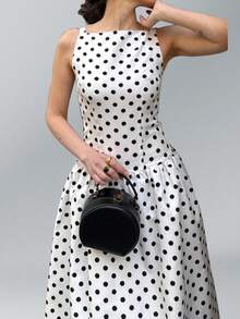 Vestido halter primaveral estilo europeo elegante ideal para playa vacaciones con acabado sofisticado para mujer - Blanco - Ver 7
