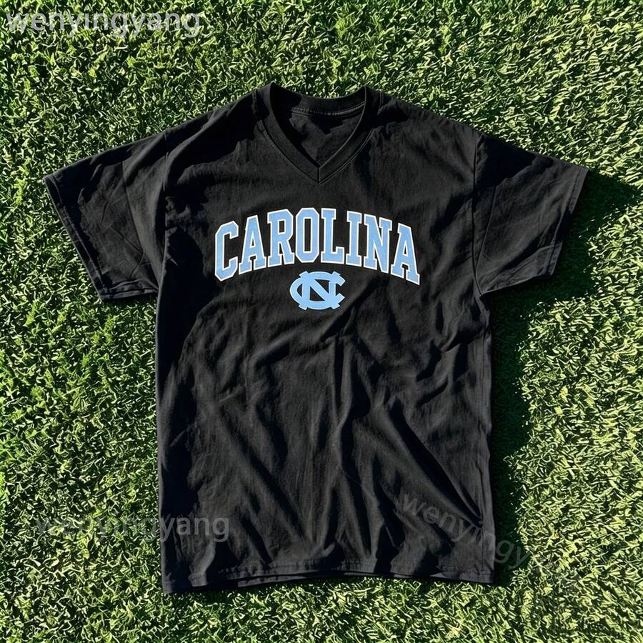 2026 Summer New Printed Short Sleeve Tops, Vintage Gators Shirt, Carolina Team Shirt, Sports Teams Collection, Team Pattern Series Tops, Gift For Fans, Available In All Sizes-Unisex Loose -Comfortable Vintage Street-Style V-Neck Short-Sleeve T-Shirt Top-L91 - 黑色3 - 查看 1
