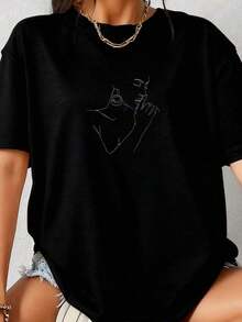 1 camiseta de algodón con el versículo bíblico "Armadura de Dios Efesios 6:10-18", 180g, 100% algodón. - Negro 3 - Ver 3