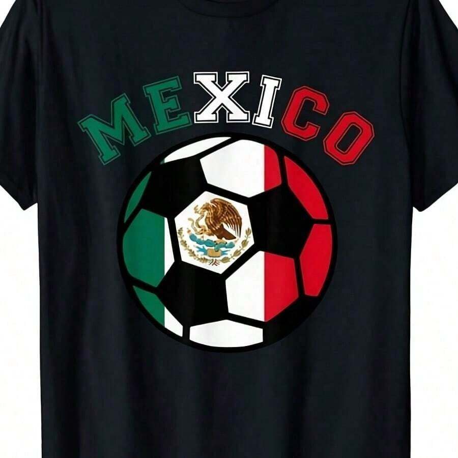 Mexican Soccer Jersey - Retro Style For Men And Women - National Soccer Team Jersey With The Mexican Flag - Women's Jerseys - 黑色 - 查看 1