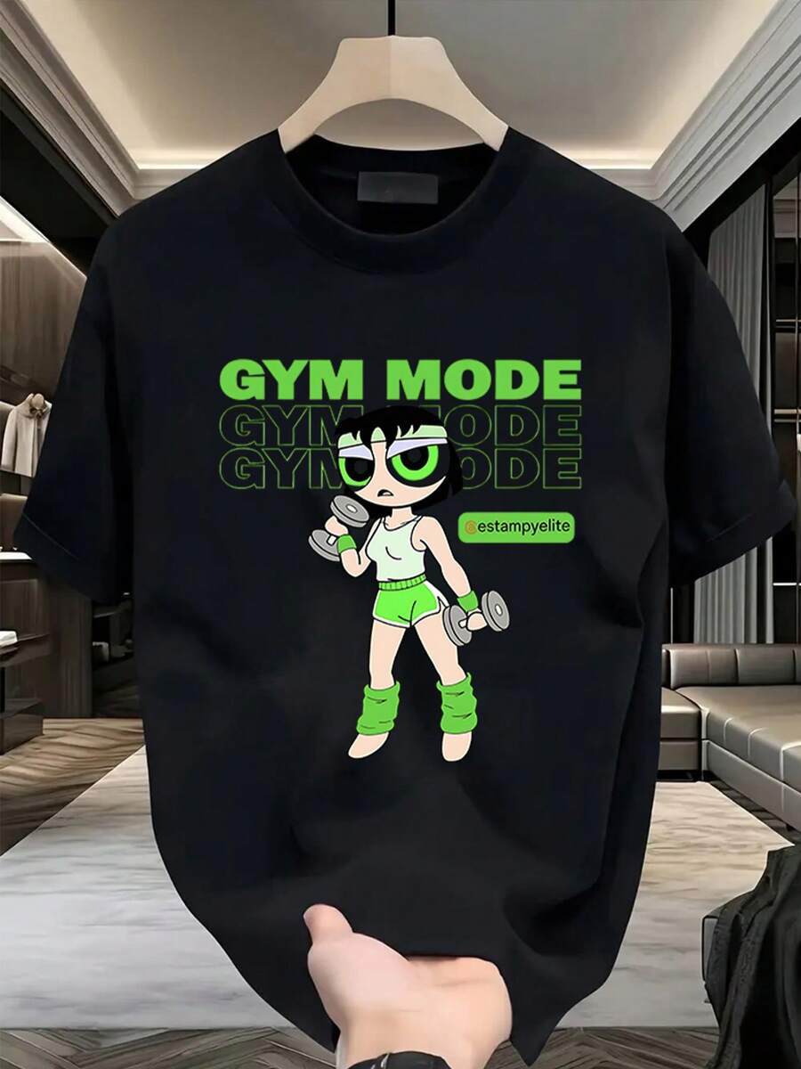 1 Blusa para Mujer, Blusas Hermosas para Mujer, Conjuntos de Ropa para Mujer, Camiseta de Gimnasio 180G, Blanca y Negra, Estampado Impreso, Camiseta de Gimnasio, Alta Calidad, Cuello Redondo Impreso, Corte Holgado Básico para Hombre y Mujer, Transpirable, Versátil, Lavable a Máquina, Cómoda, Talla S ~ 3XL, Esencial para el Verano, Casual Diario, Deportes. - Negro - Ver 1