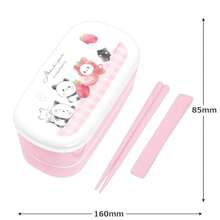 Kamio Japan Rectangular 2-Tier Lunch Box - Mochi Mochi Panda - 2 - View 3