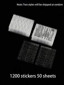1200 piezas/50 hojas Pegatinas de uñas de gel de gelatina, pegatinas de uñas ultra delgadas, adhesivo transparente de doble cara, reutilizables, para decoración de arte de uñas, adecuadas para uñas postizas, hojas de pegatinas para uñas, pegatinas de uñas DIY - Verde militar - Ver 12