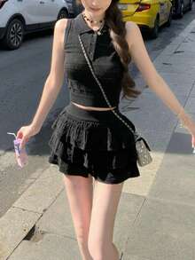 Women Sweater Co-Ords - Black - View 1