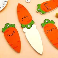 1pc Creative Special Shaped Loose Leaf Spiral Notebook Portable Carrot Shape Blank Word Notepad Student Study Stationery Gift Random Shipment - A - View 5