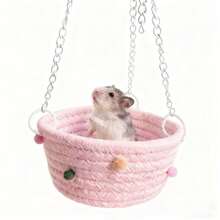Ổ ngủ cho chuột hamster, võng mùa hè, xích đu, nôi treo nhỏ, thích hợp cho chuột nhảy, chồn, giường chơi cho thú cưng nhỏ. - Xem 7