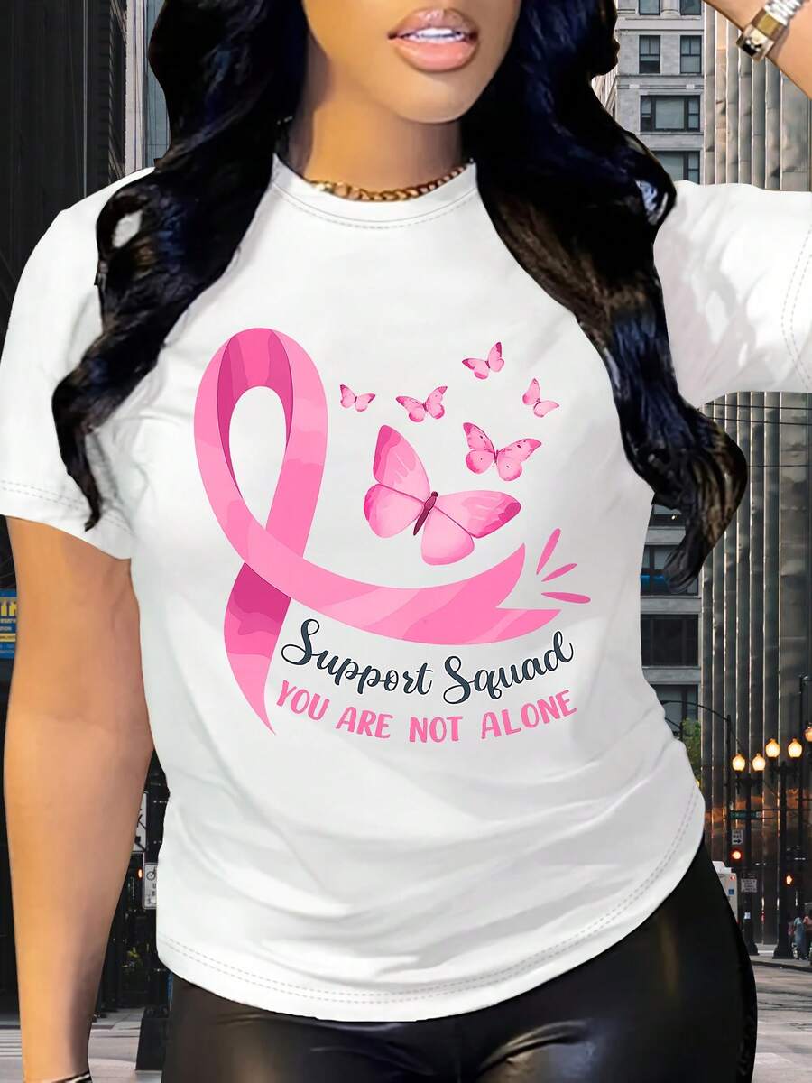 Suave, transpirable y ligera para comodidad durante todo el día. Camiseta con diseño inspirador de mariposas - cómoda camiseta de manga corta para mujer, ropa ligera de verano, lavable a máquina, adecuada para uso casual en fines de semana, material suave, diseño divertido, imprescindible para mujeres que aman divertirse. Cuello redondo clásico con un corte relajado que favorece todas las formas del cuerpo y es fácil de combinar con jeans, shorts y leggings. - Blanco - Ver 1
