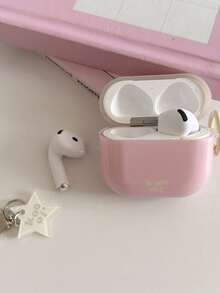 Ốp bảo vệ silicon hình ngôi sao bánh kem màu hồng dễ thương cho bé gái, tương thích với 4, Pro 2, Apple Earphones 3, tai nghe Bluetooth không dây thế hệ thứ 2, ốp mềm có mặt dây chuyền. - Hồng - Xem 3