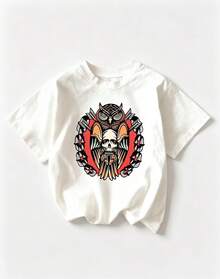 Camiseta de mujer a 2026, conjunto de 3 pieza con estampado de velero y ancla de dibujos animados, camiseta de mujer, ropa casual y cómoda, camiseta de moda de corte holgado, camiseta de mujer multicolor. - Blanco - Ver 2