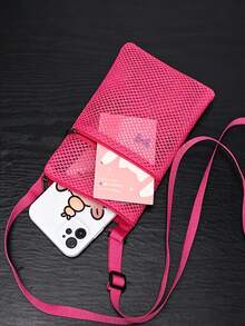 Mesh Breathable Nylon Mesh Fabric Lightweight Portable Phone Bag Phone Case Mini Ultra-Small Phone Bag Small Wallet Neck Accessory ID Bag - Multicolor - View 12