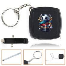 Soft Measuring Ruler Double Sided Scale Portable Retractable Tape Measure With Keychain For Body Sewing Tailor Crafting And Household Pocket Sized And Lightweight For Daily And Travel Convenience - Black - View 8