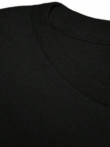 Playeras de mujer de algodón puro, manga corta cuello redondo, estampado corazón  Love, estilo casual para verano - Negro - Ver 2
