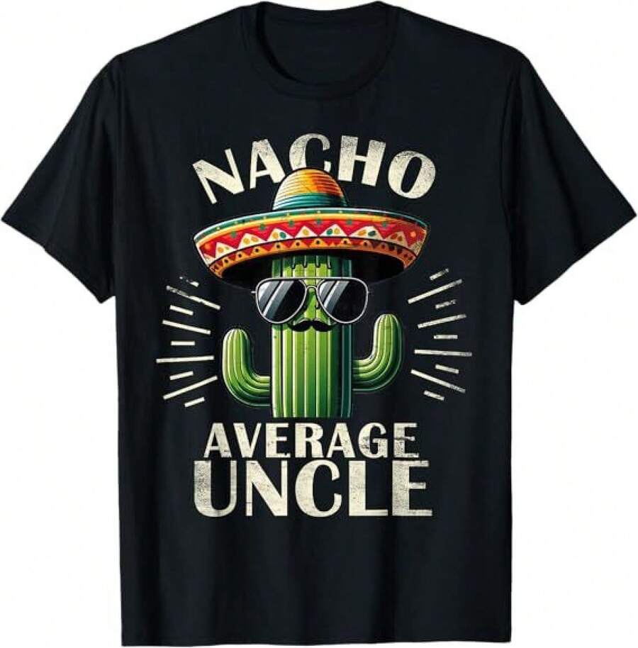 Vintage T-Shirt "Not An Ordinary Uncle" – Fun Gifts For The Best Uncle – Summer Tops - 黑色 - 查看 1