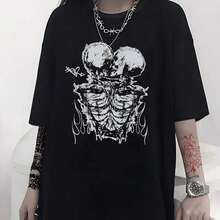 1 camiseta unisex básica de algodón Love Skulls Caveira 180g 100% algodón - Por lo tanto - Ver 1