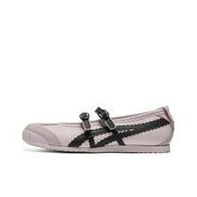 Onitsuka Tiger MEXICO 66 TGRS Synthetic Leather Mary Jane Shoes, Stylish And Comfortable Flat Heel, Women's, Pink - 1182A678-700 - Xem 10
