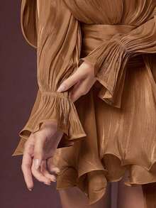 Women Midi Dresses - Brown - View 6