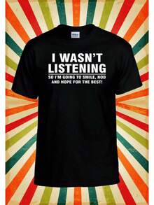 It Wasn't&#Funny And Sarcastic Unisex Sleeveless T-Shirt For Men And Women, Fashion T-Shirt 2254, Comfortable And Modern T-Shirts - 黑色 - 查看 1