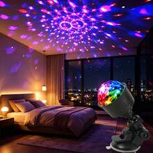 1PC Mini RGB Disco Ball Light USB Powered Sound Activated Stage Light 360° Rotating DJ Party Lamp Music Rhythm Atmosphere Light For Birthday Wedding Karaoke Family Gathering Home Party Decor - Multiple Specifications - View 2