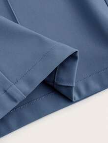 Pantalones rectos con costura sólida al frente - Niebla azul - Ver 4