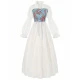 White Court-style Belted Dress