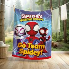 1pcs S Pidey And His Amazing Friends Fleece Blanket Versatile Multi-Purpose Soft Cozy S Pider-Man Throw Blanket For Sofa Bed Living Room Couch Travel Camping Office Nap Car Decorative Warm Cartoon Plush Blanket M Arvel Fans Gift - Nhiều màu - Xem 2